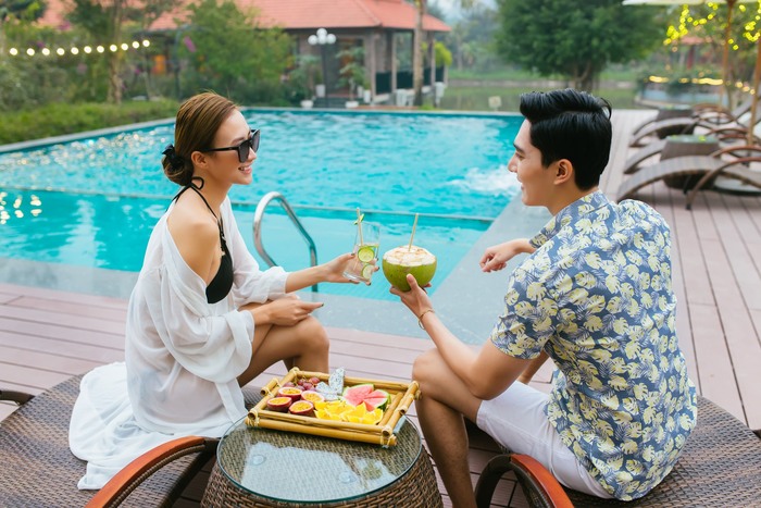 bể bơi ở khách sạn gần vườn quốc gia Cúc Phương 