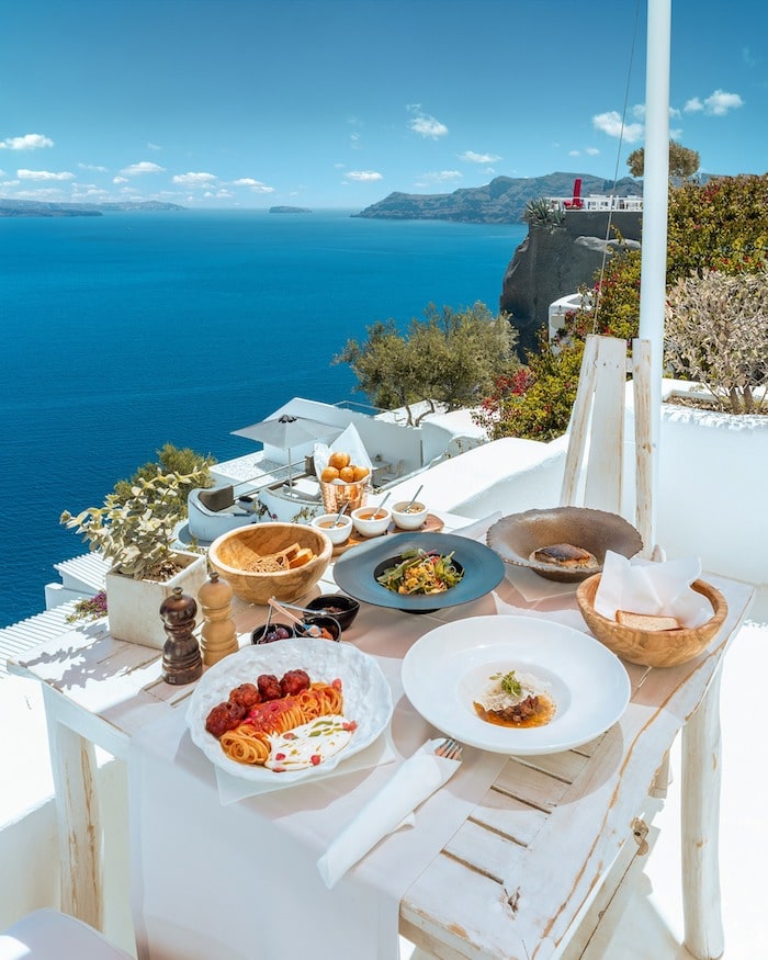 nhà hàng khách sạn Andronis Luxury Suites ở Santorini