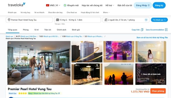 Đặt khách sạn Vũng Tàu dễ dàng cùng Traveloka