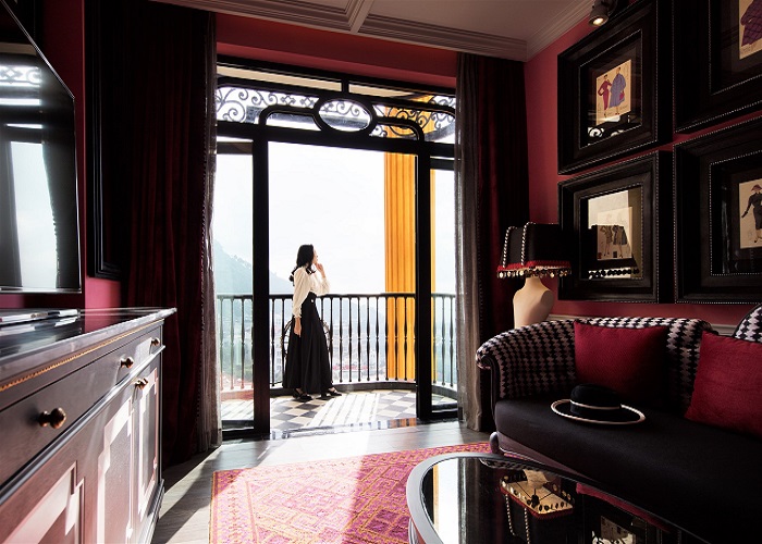 Phòng ngủ ở khách sạn De La Coupole Sapa – MGallery