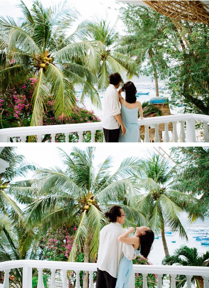 căn phòng tại homestay giá rẻ ở Cam Ranh với view ngắm biển thơ mộng