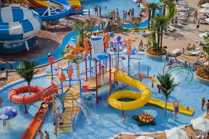 công viên nước trẻ em ở khách sạn DIT Evrika Beach Club Hotel nổi tiếng Bulgaria