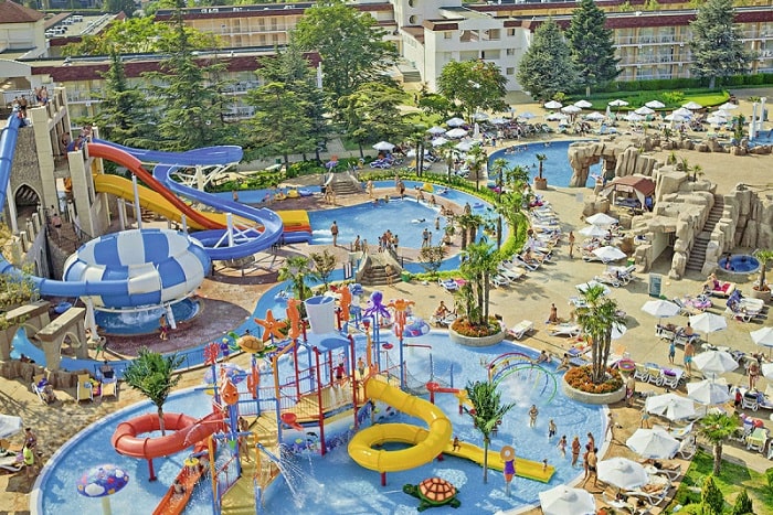 công viên nước ở khách sạn DIT Evrika Beach Club Hotel nổi tiếng Bulgaria