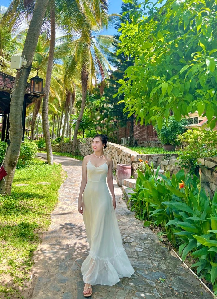 khu vườn thơ mộng ở resort gần bãi biển Phú Hải Phan Thiết